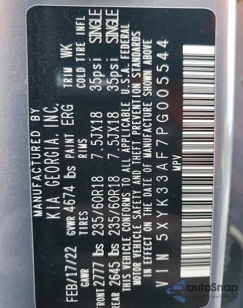 2023 Kia Sportage Ex z USA, uszkodzony, nr VIN 5XYK33AF7PG005544